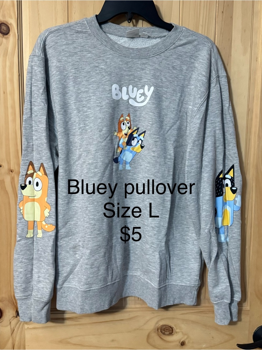 Bluey Graphic Crewneck Sweatshirt - Gray